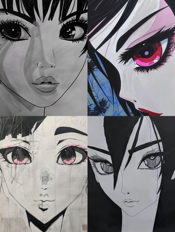 Noir Manga Portrait Study