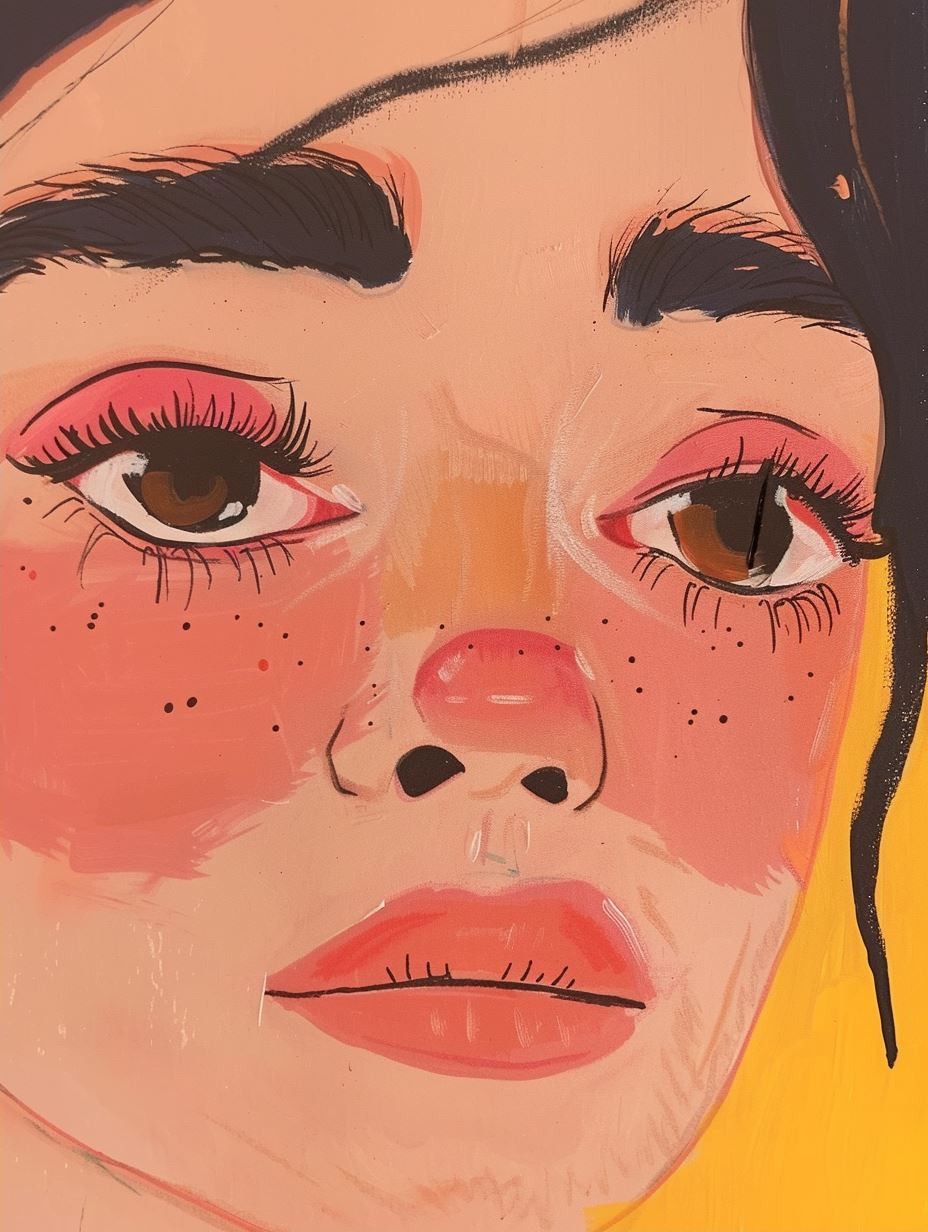 Vibrant Pastel Portrait Study - Image 2