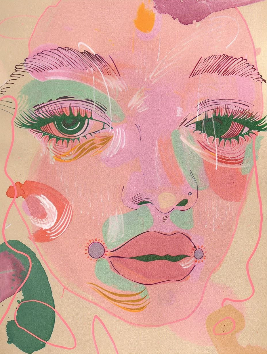 Abstract Pastel Dream Portraits - Image 3