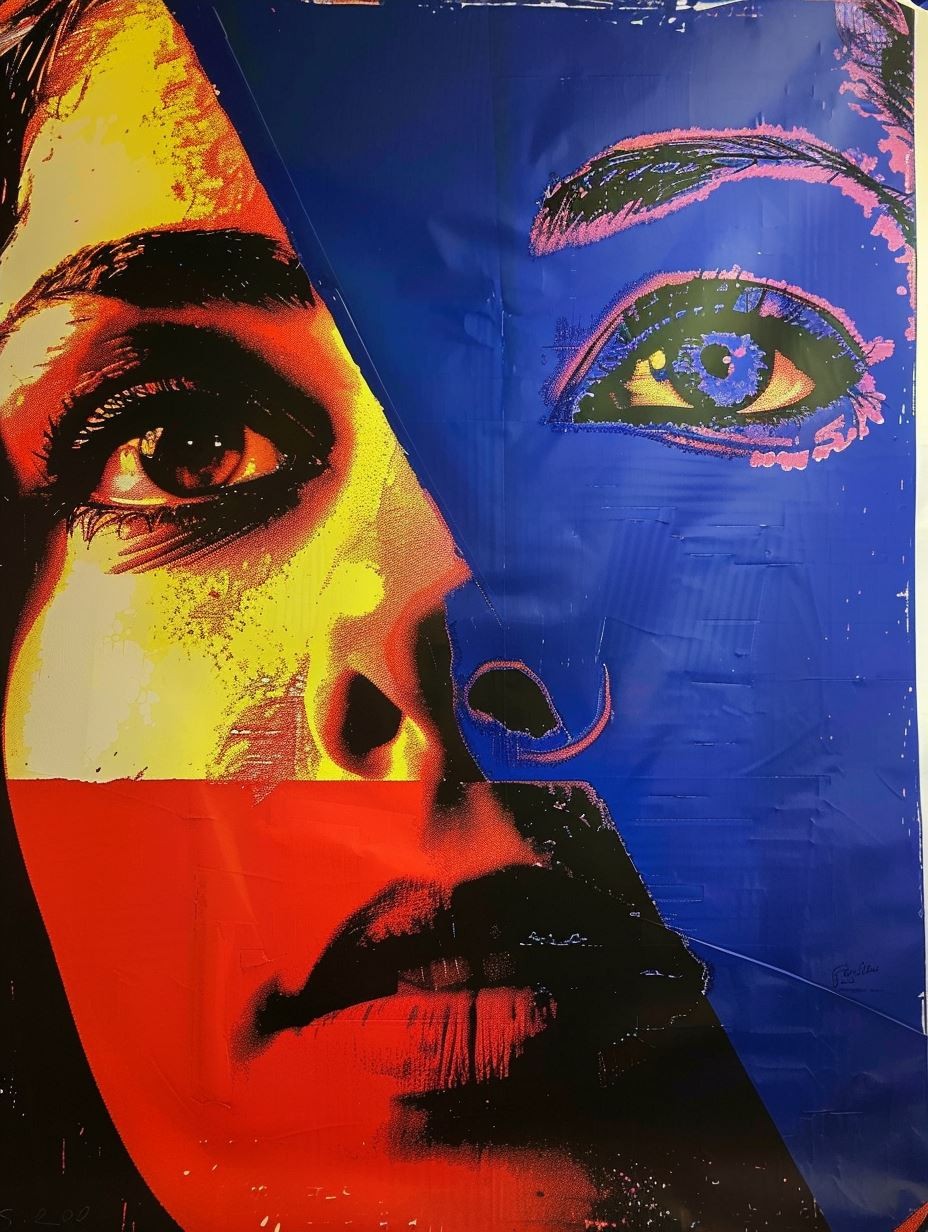 Neon Noir Pop Art Portrait - Image 4