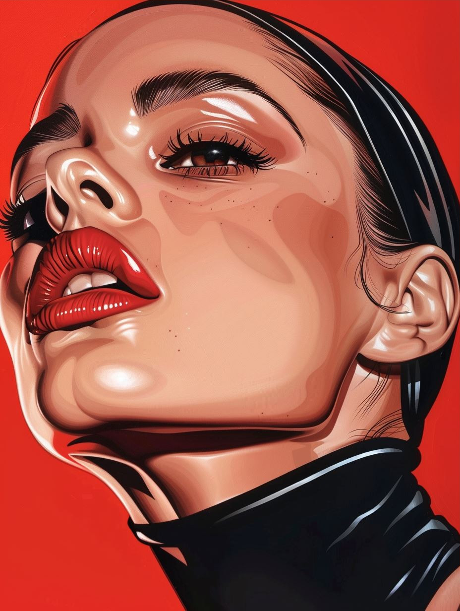 Hyper-Realistic Glossy Portrait Art - Image 3