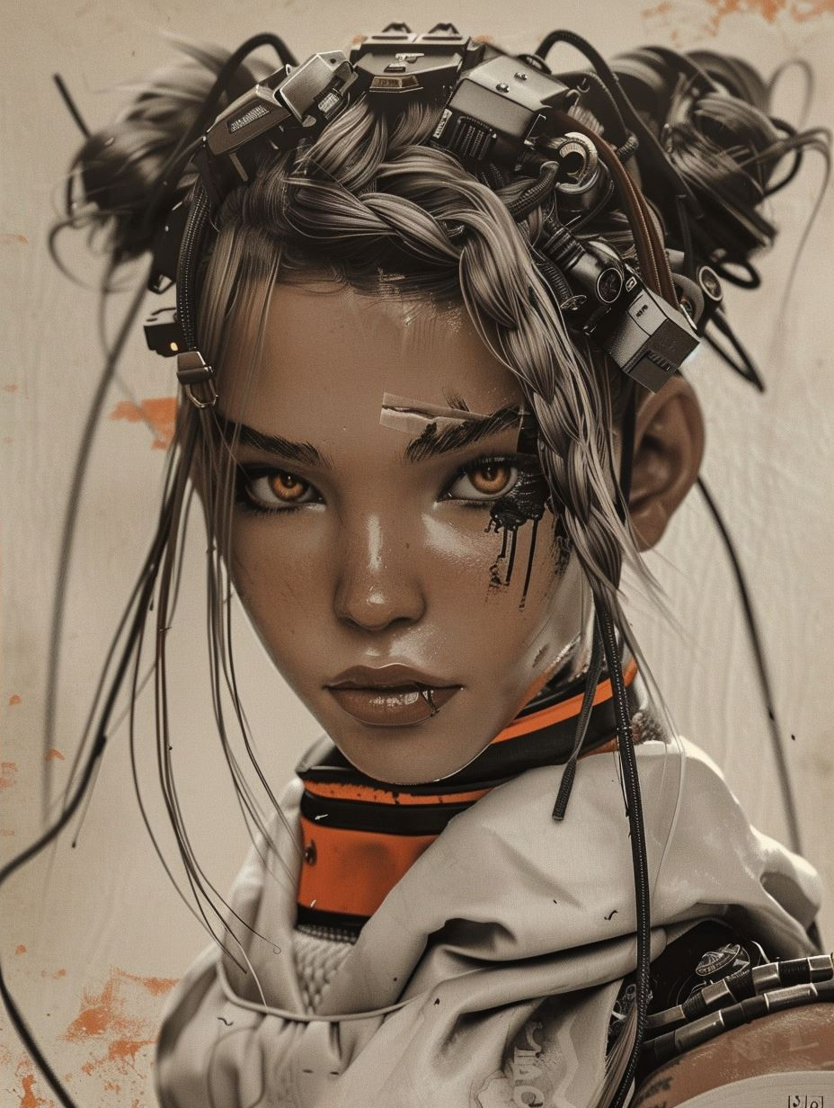 Futuristic Cyberpunk Nomad Portrait - Image 2