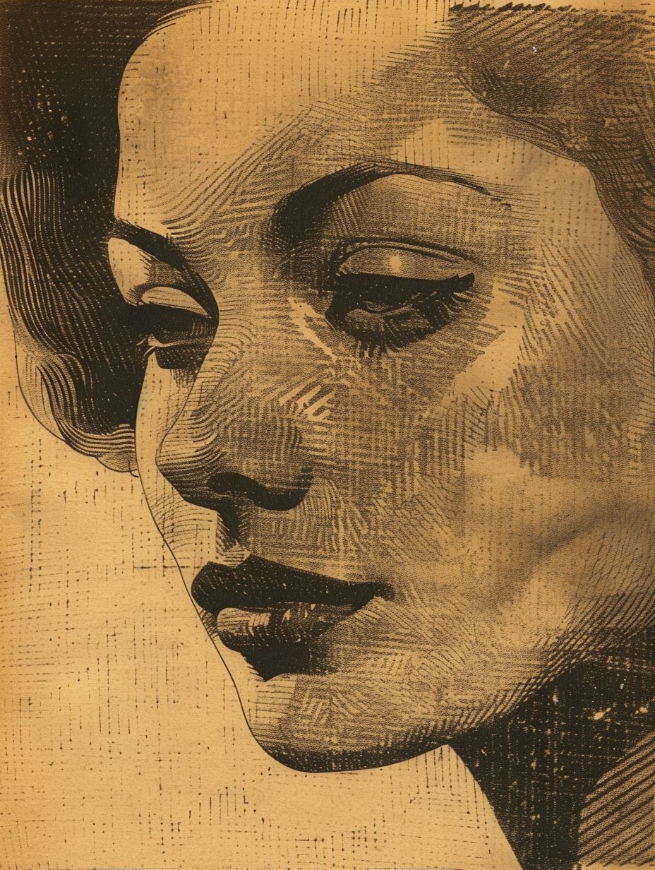 Vintage Sepia Screenprint - Image 3