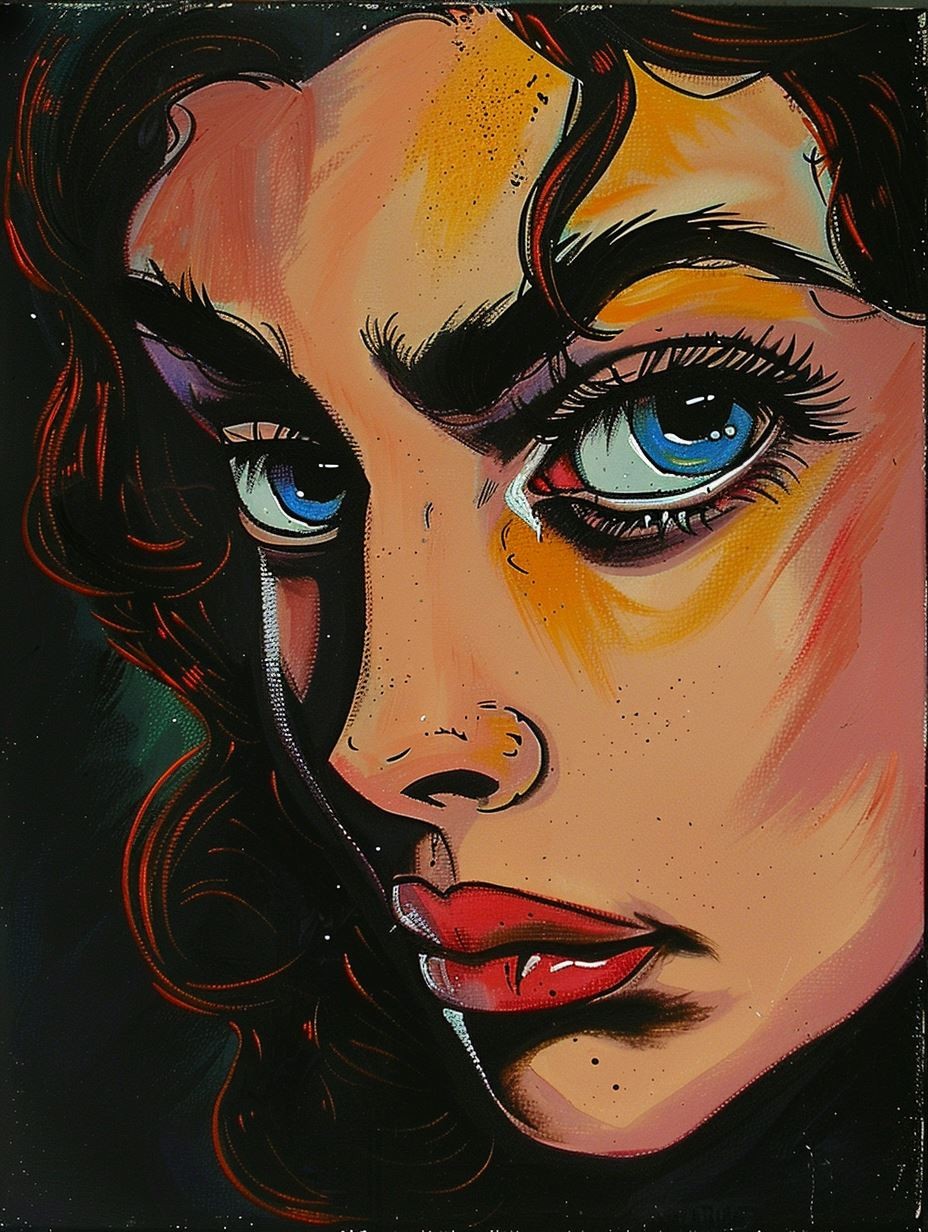 Bold Ink Portrait Study - Image 4