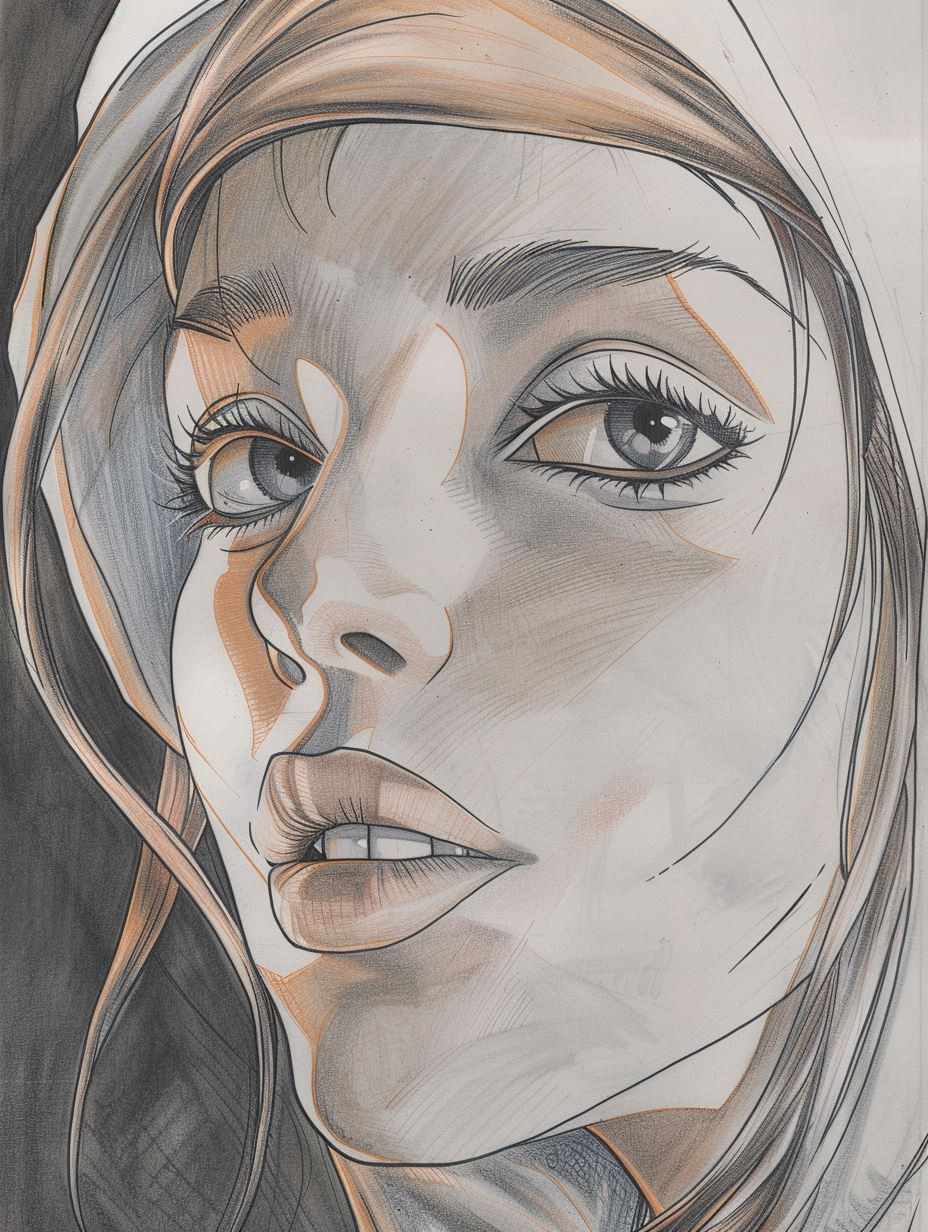 Ethereal Gazes: A Study of Female Portraits - Image 4