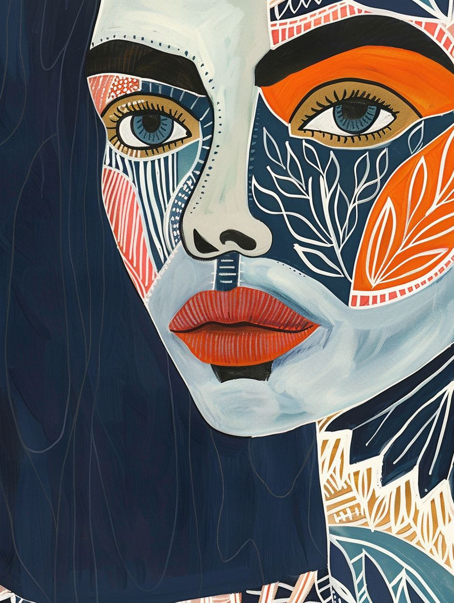 Abstract Mosaic Portrait