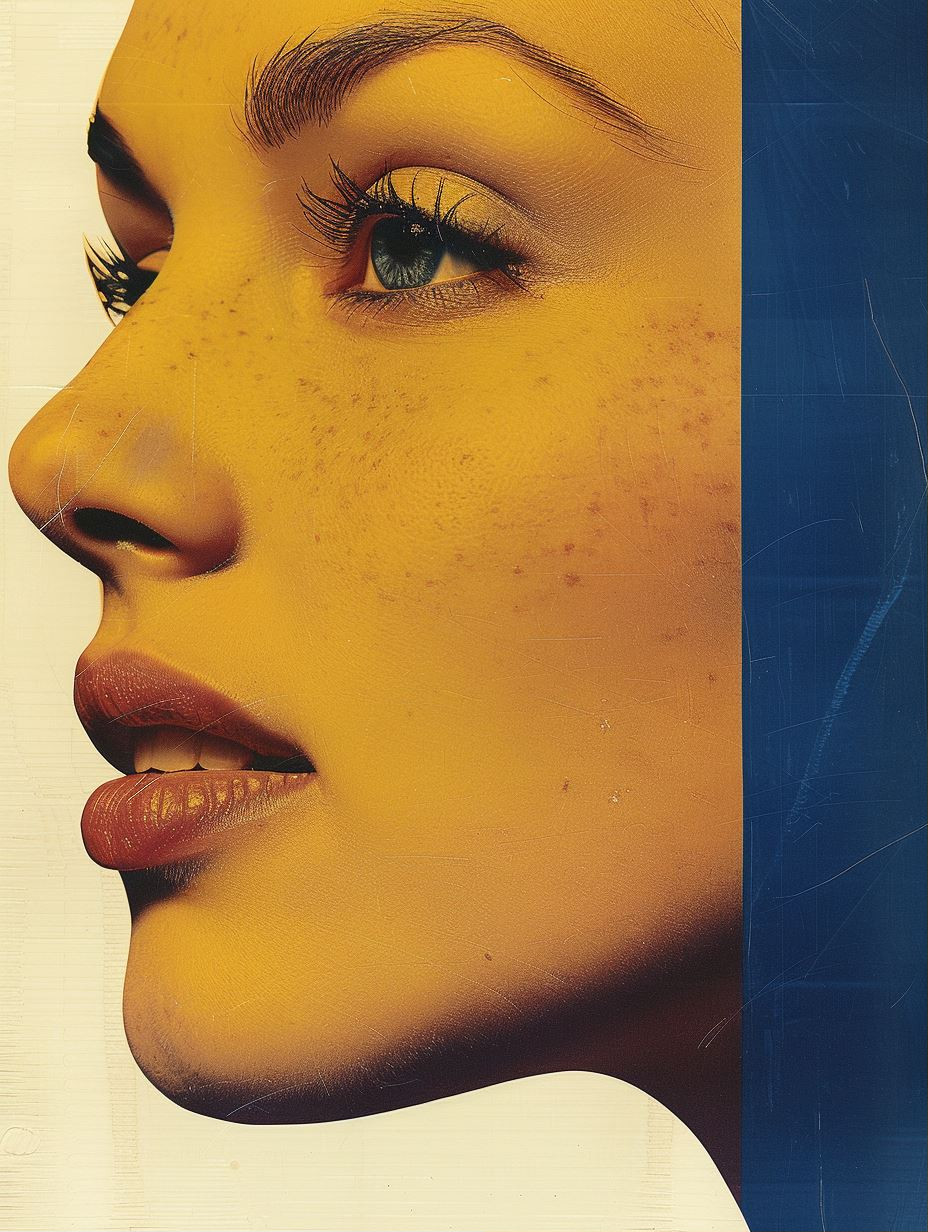 Bold Blue Contrast Portraiture - Image 1