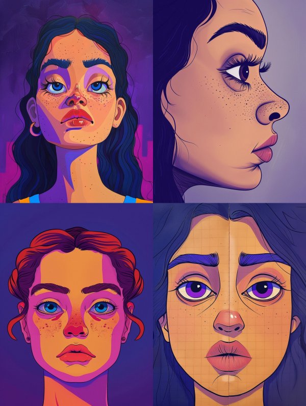 Vibrant Neon Portrait Studies