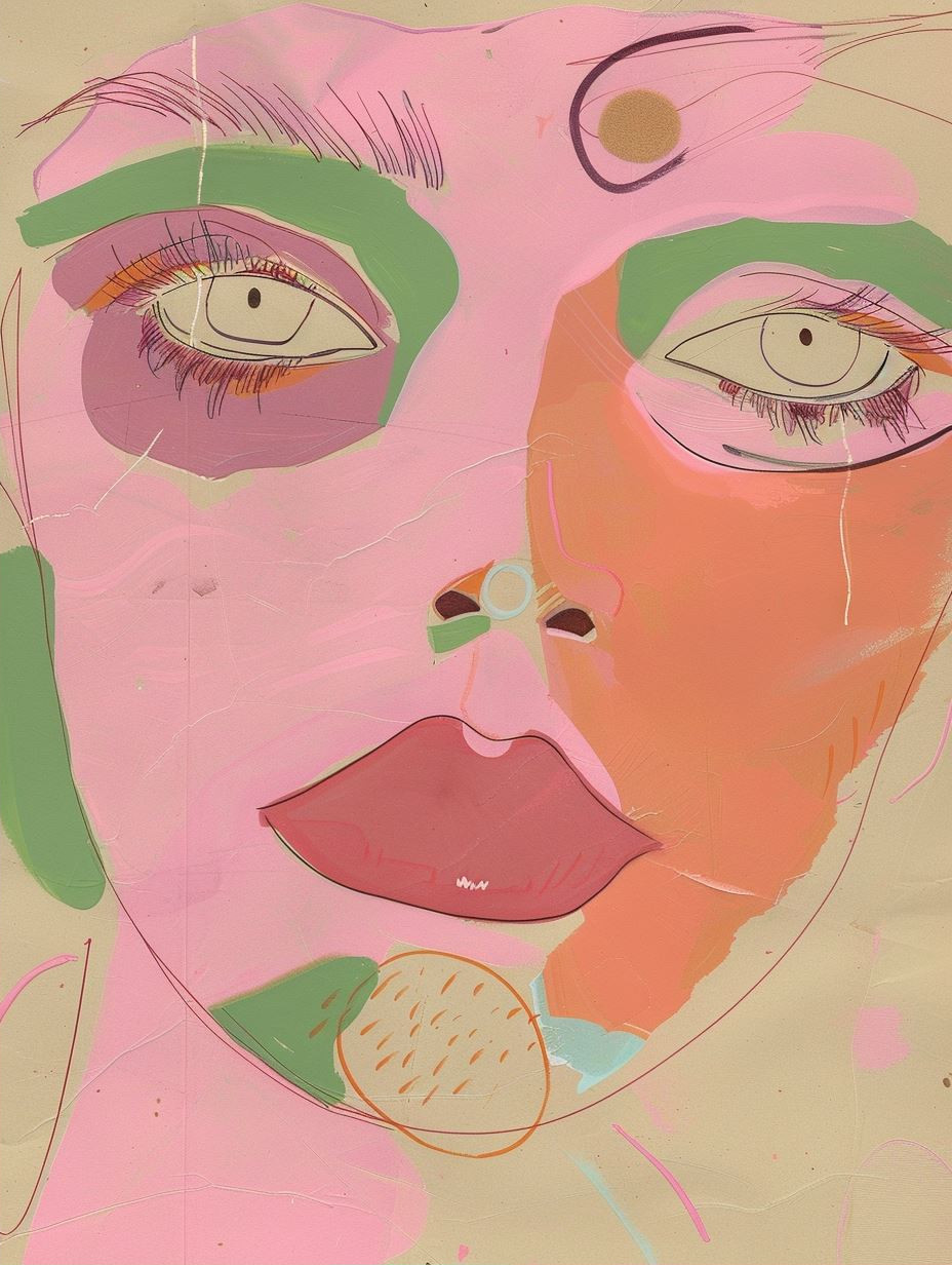 Abstract Pastel Dream Portraits - Image 2