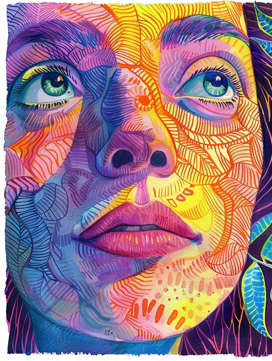 Vibrant Prismatic Portrait Studies - Image 4