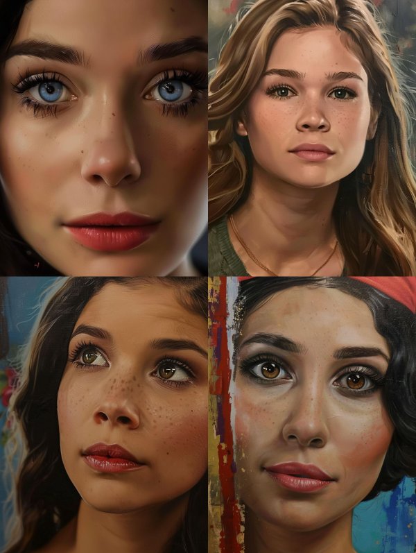 Diverse Gaze: A Study of Feminine Portraits
