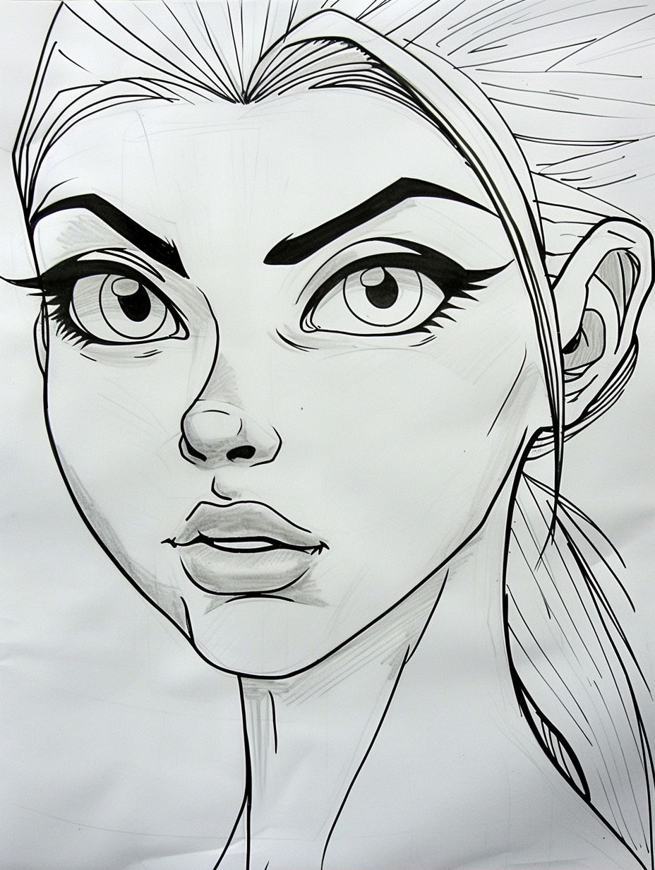 Bold Ink Manga Portrait - Image 1