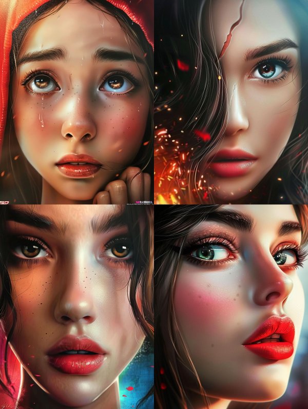 Emotional Portraits of Digital Beauty