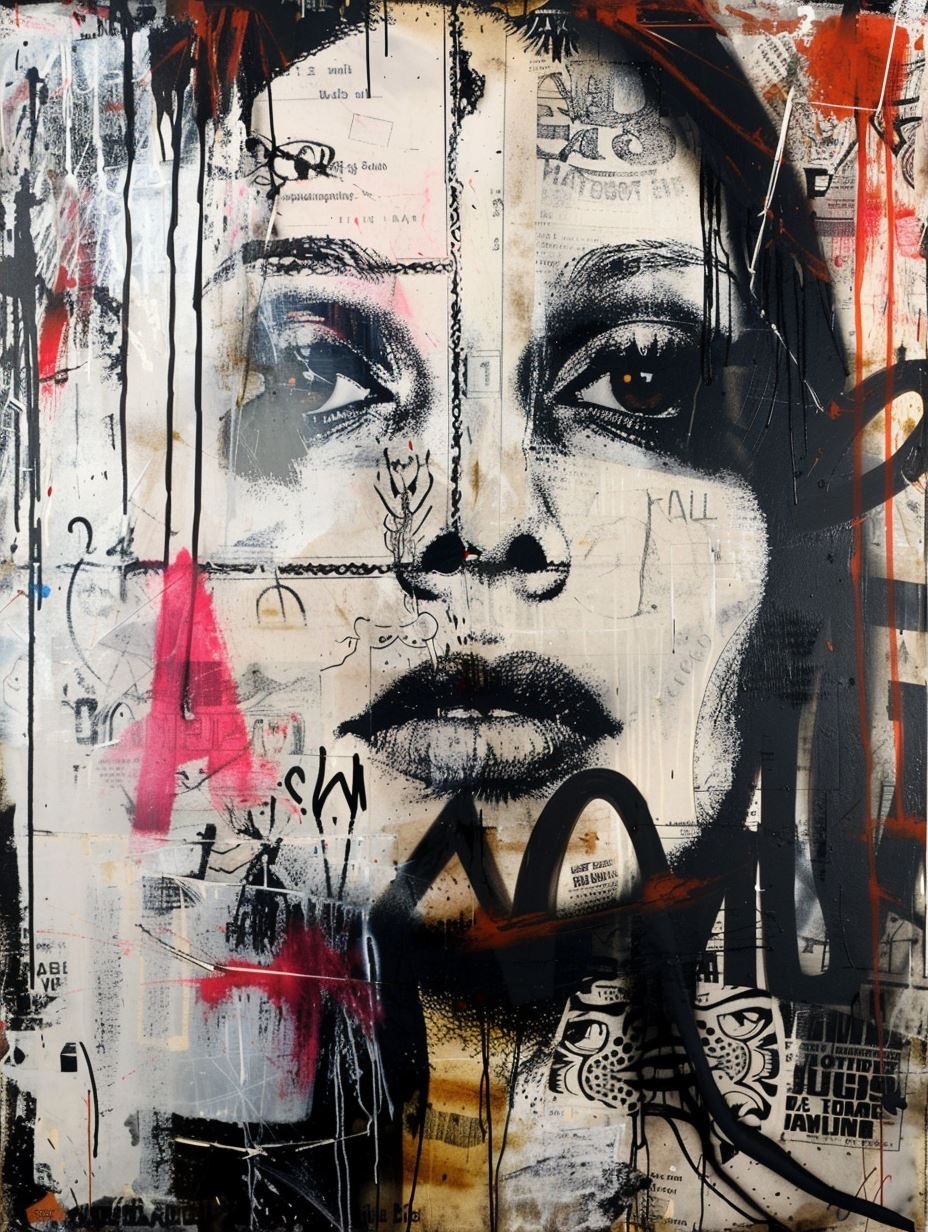 Fragmented Gazes in Mixed Media - Image 4