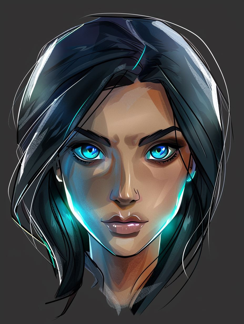 Neon Visions: Digital Portrait Studies - Image 1