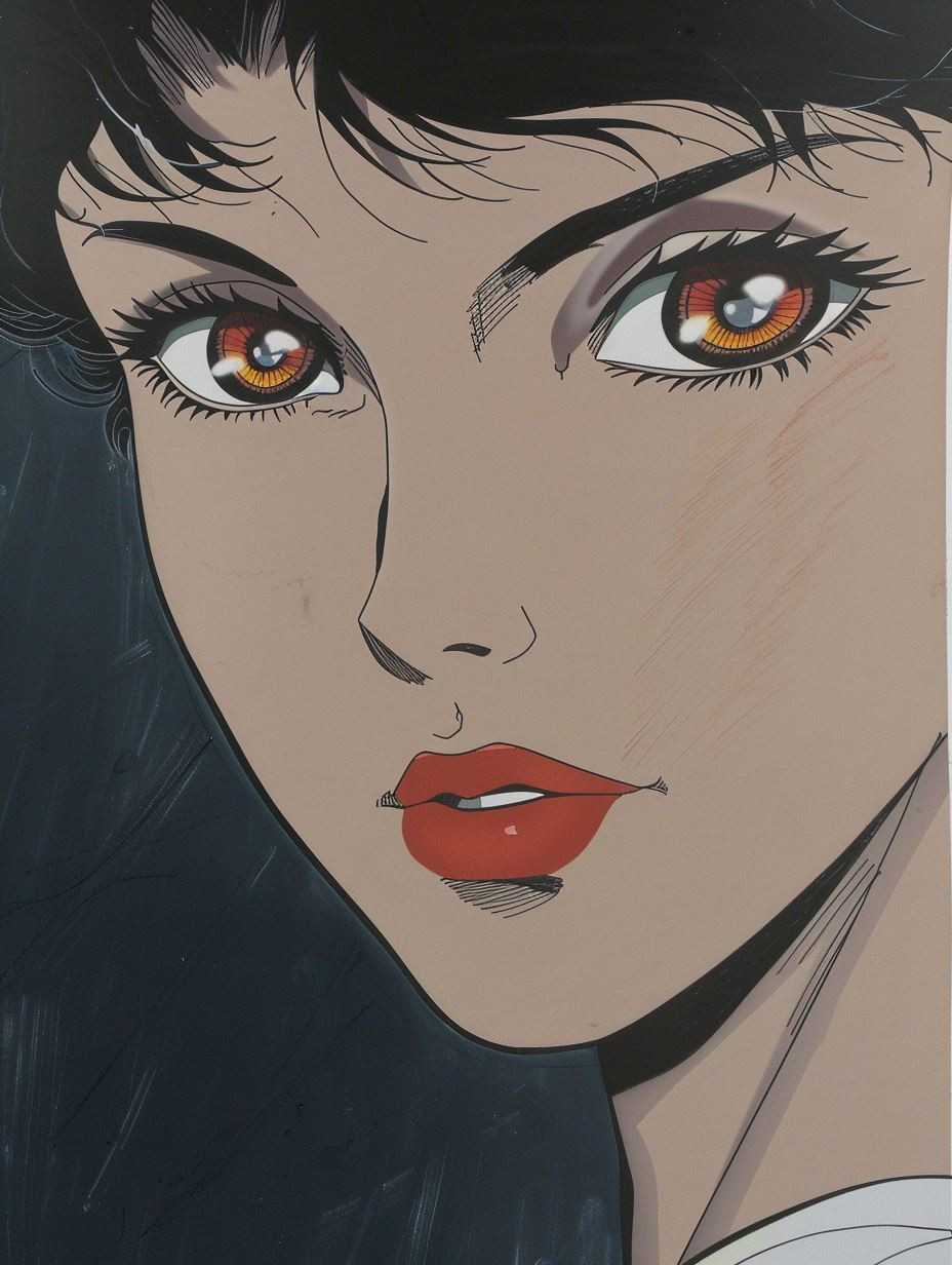 Elegant Noir Anime Portraits - Image 3