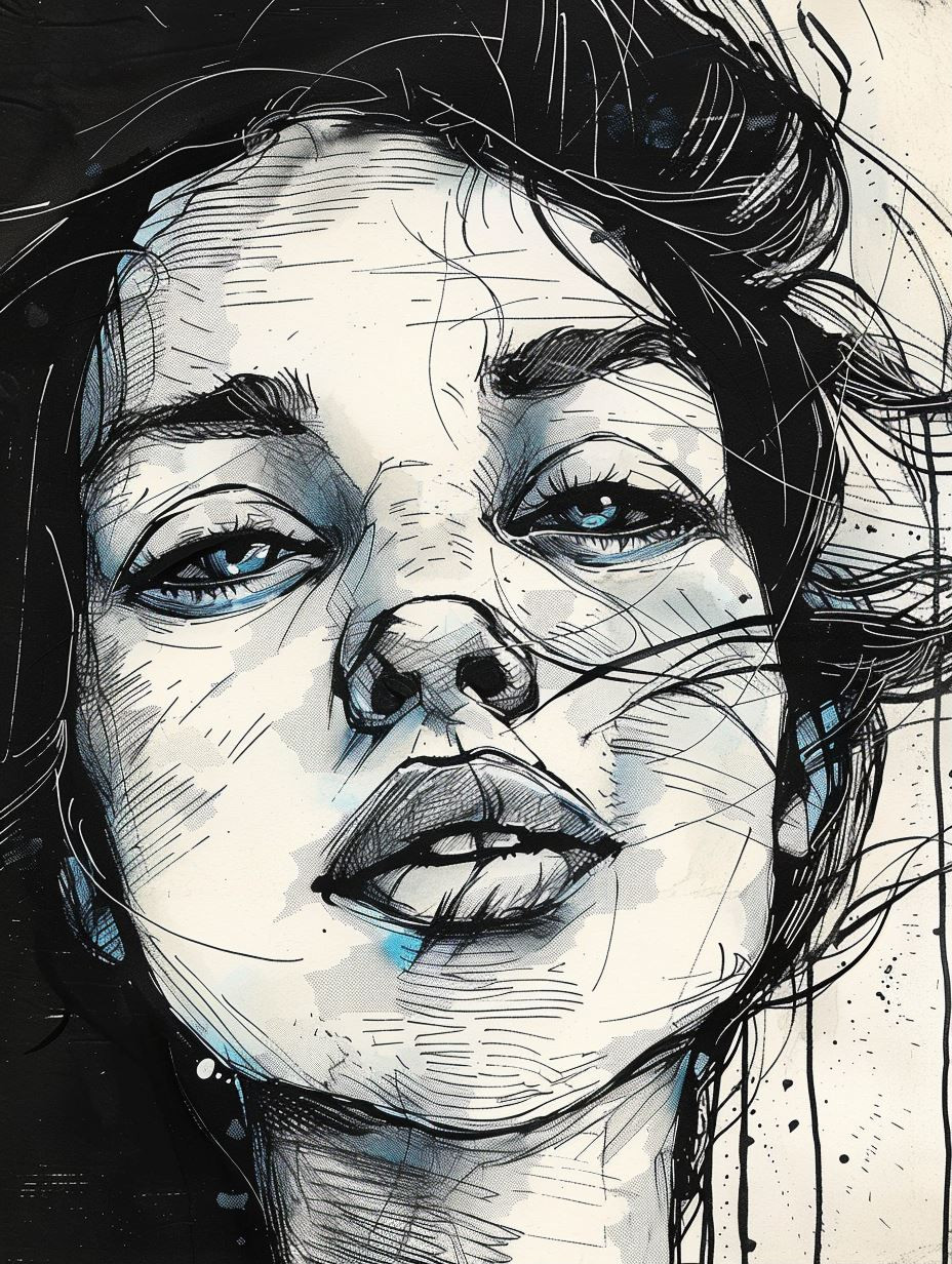 Gritty Ink Portraiture Study - Image 1