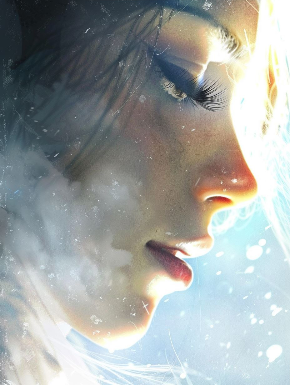 Ethereal Frost Crystal Portrait - Image 3