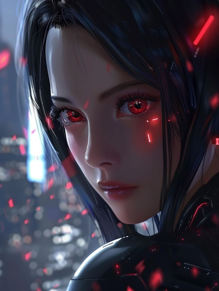 Neon Cyberpunk Android Portrait - Image 3