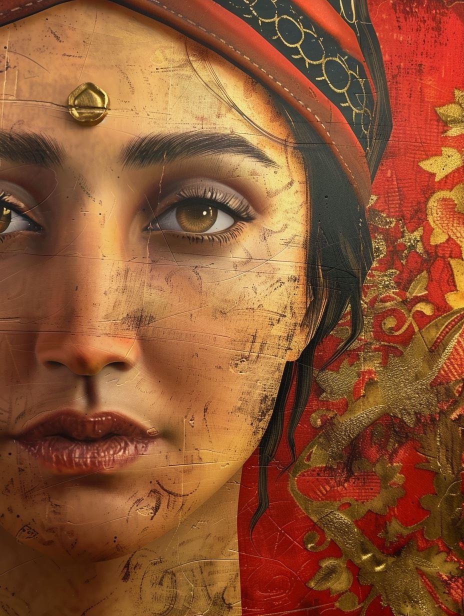 Ancient Gilded Desert Muse