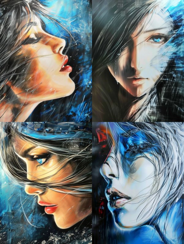 Ethereal Blue Dream Portraits