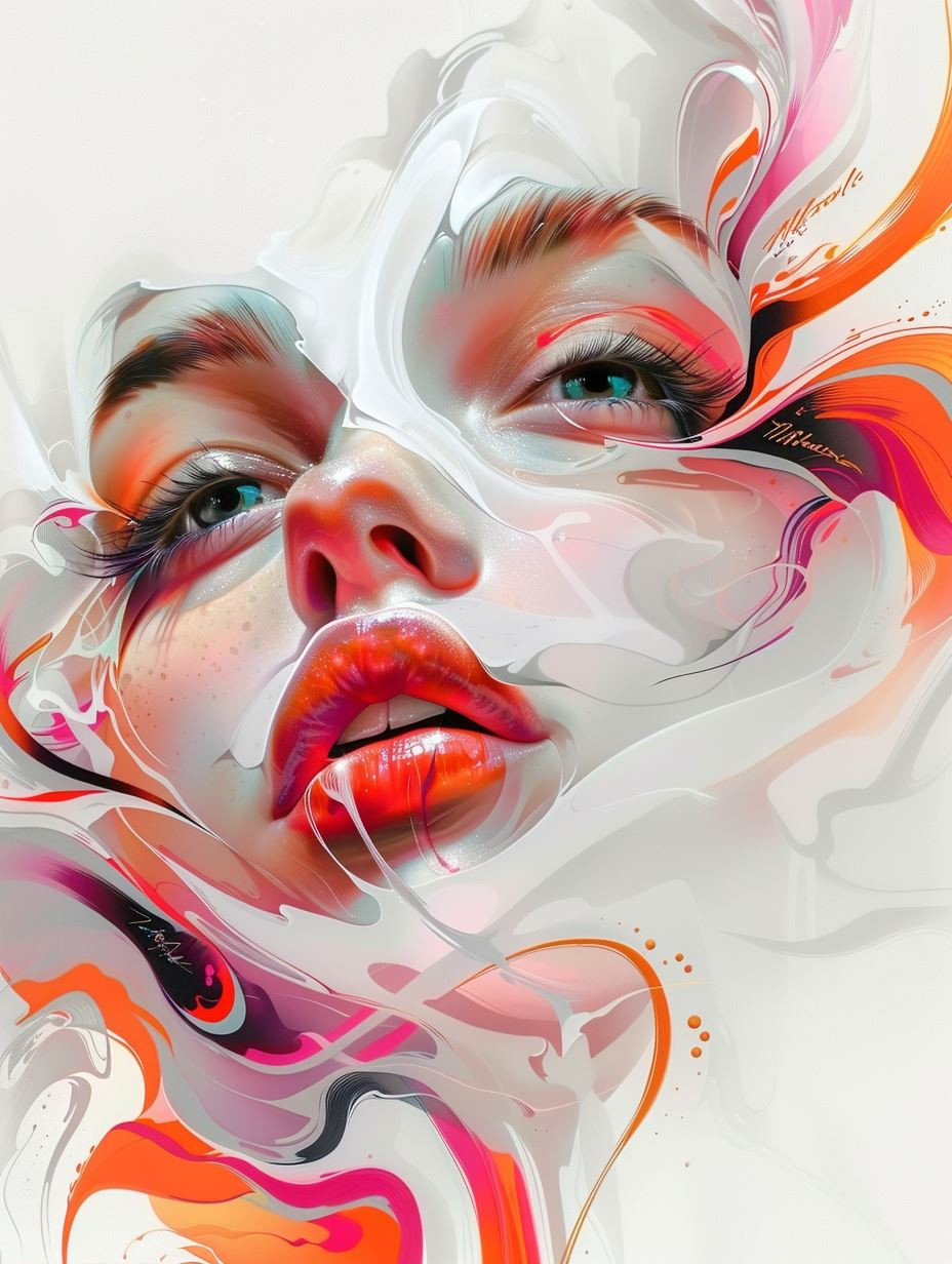 Abstract Fluid Portraiture Study - Image 1
