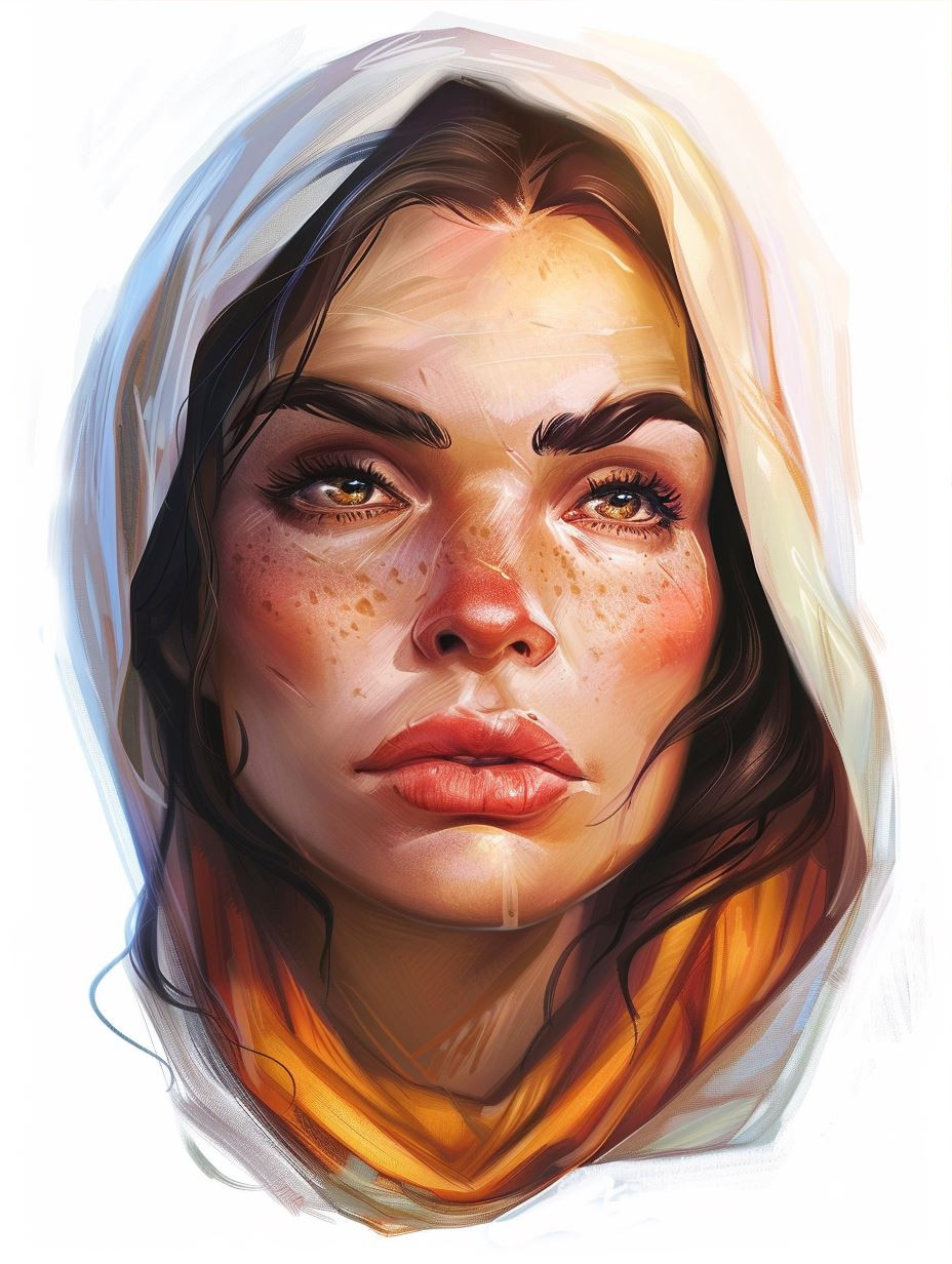Ethereal Gaze: Digital Portrait Studies - Image 3