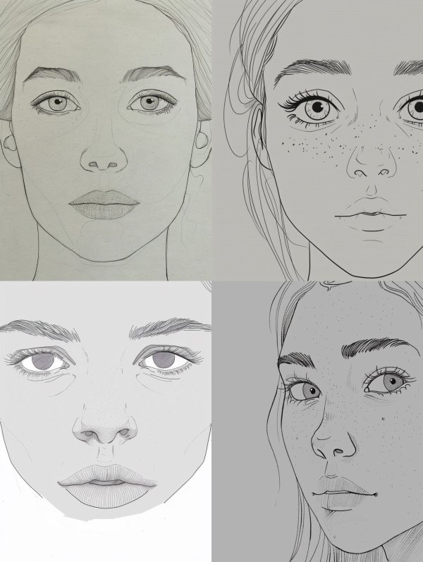 Minimalist Graphite Portrait Study