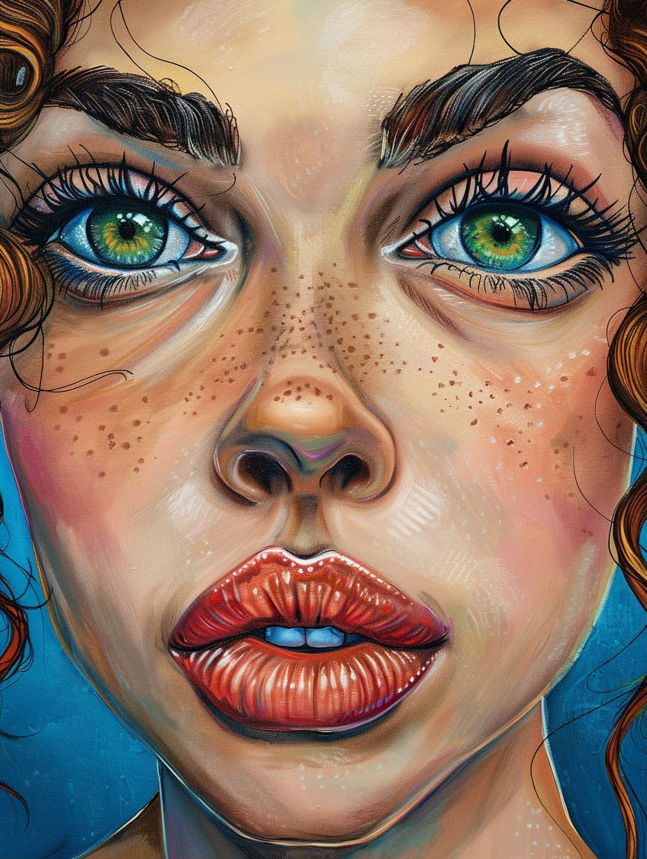 Vibrant Gaze Portrait - Image 1