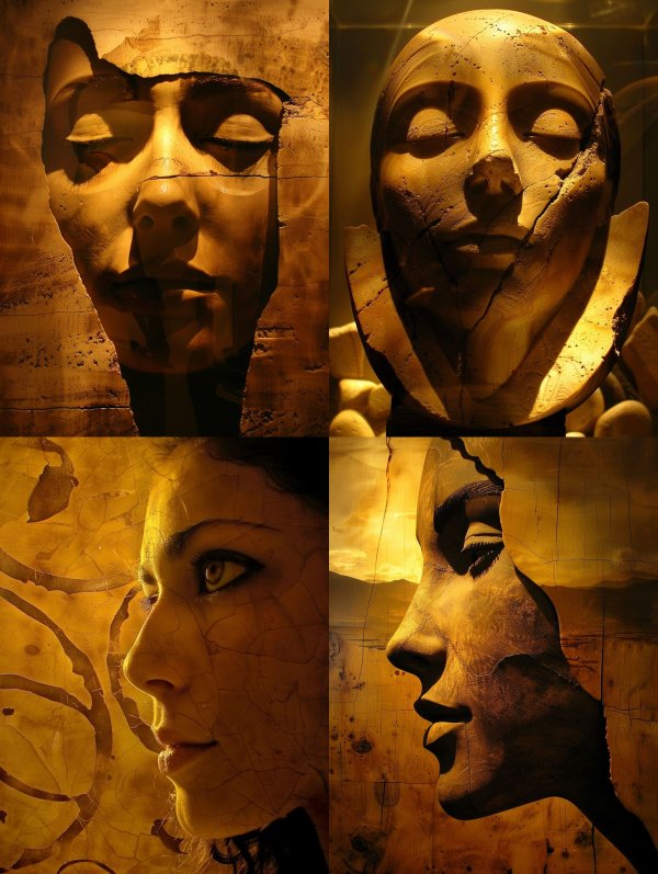 Golden Echoes of Ancient Faces