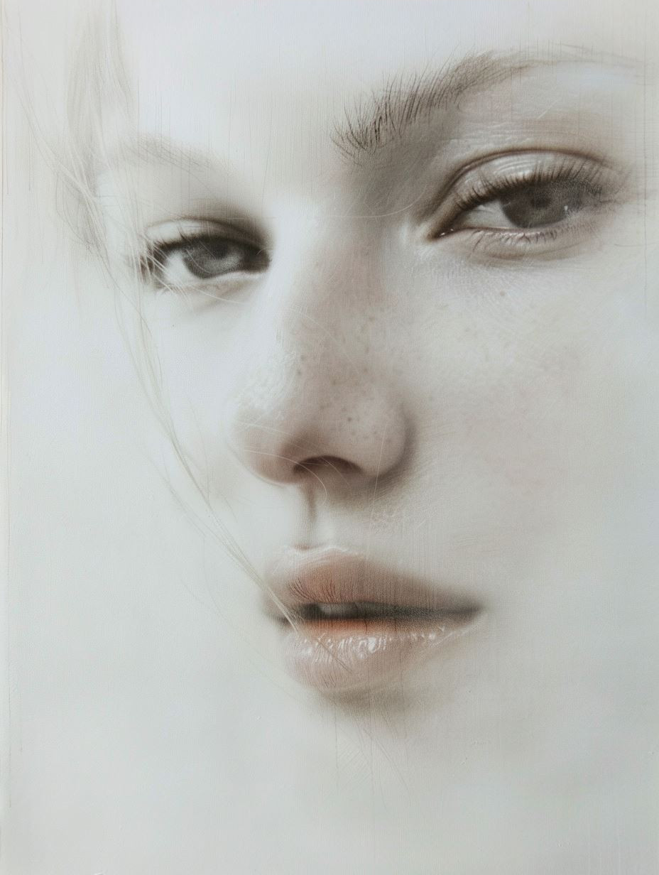 Ethereal Gazes in Soft Charcoal - Image 4