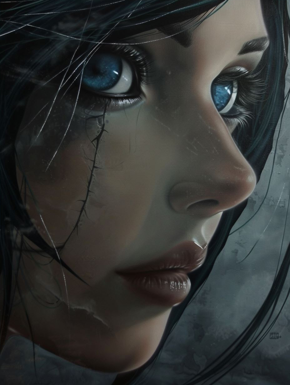 Dark Cinematic Warrior Portrait - Image 4
