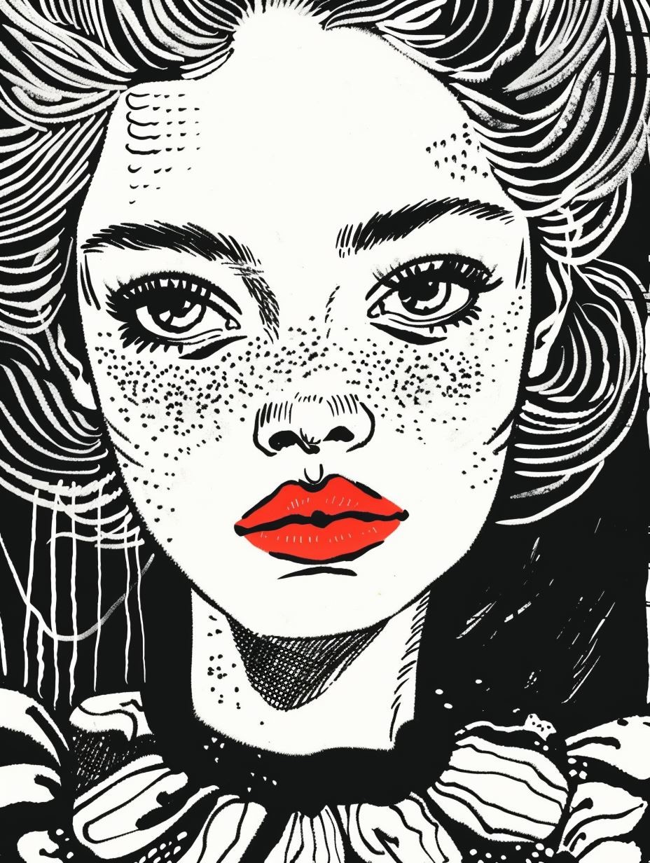 Avant Garde Ink Portrait - Image 3