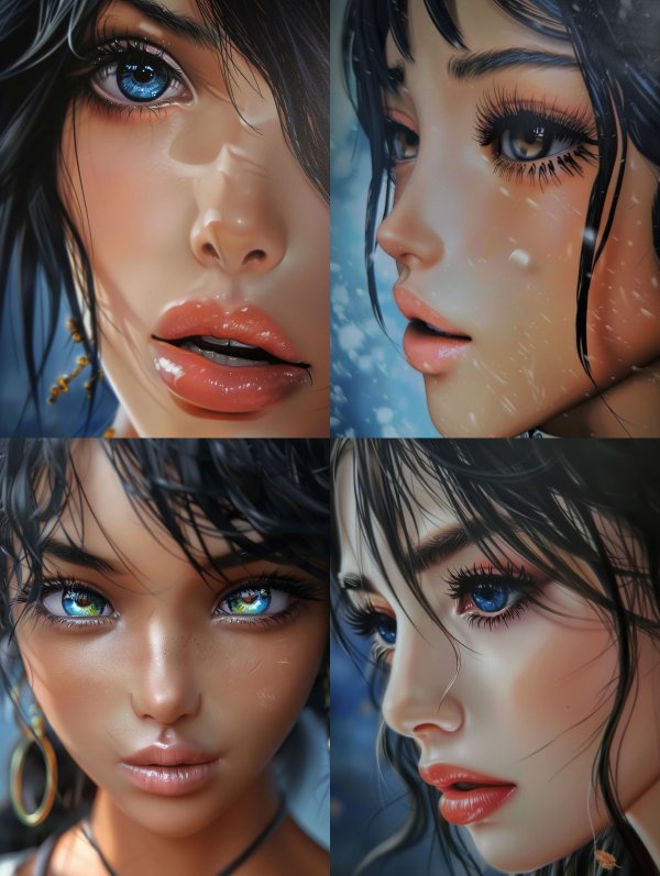 Ethereal Gaze: Digital Beauty Portraits