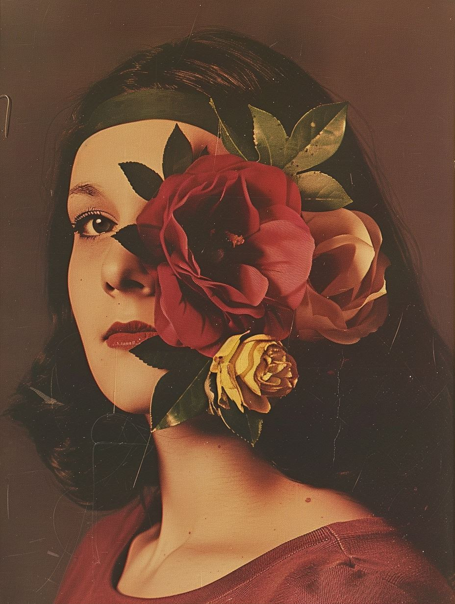 Vintage Cinematic Floral Portraits - Image 1