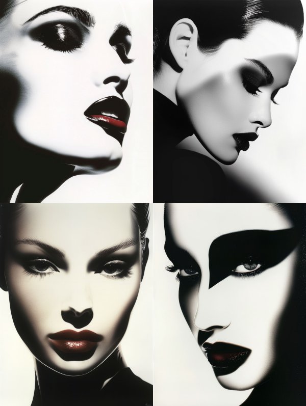 Noir Glamour High Contrast Portrait