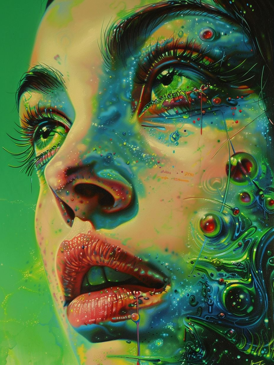 Neon Dreams Ethereal Portraiture - Image 1