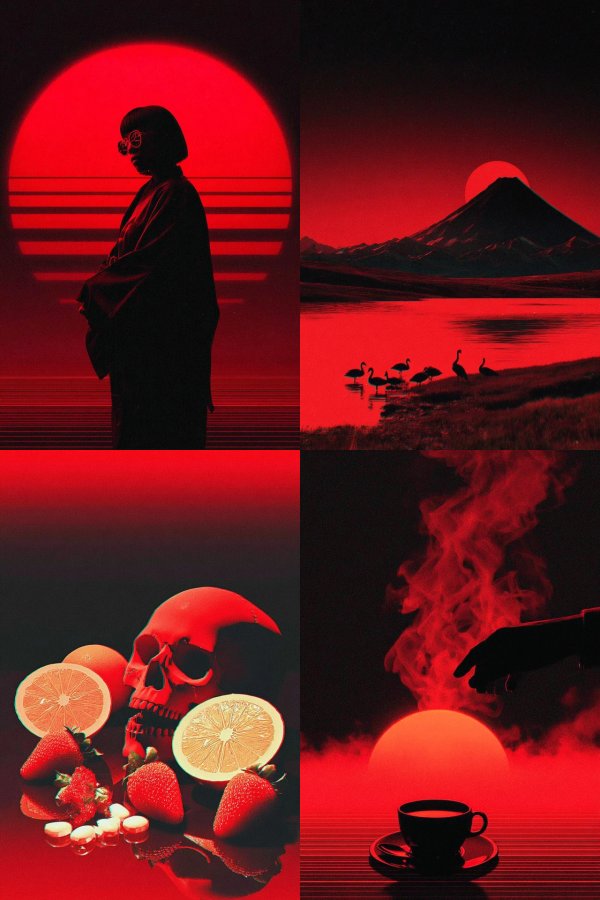Crimson Solar Silhouette