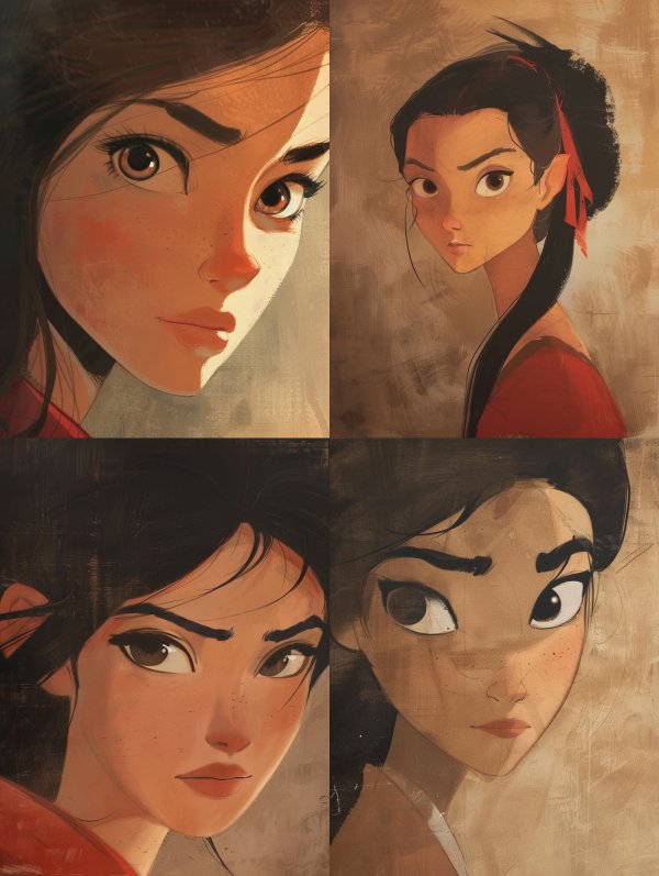 Warm Golden Hour Digital Portrait