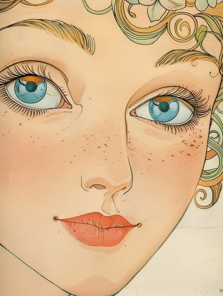 Ethereal Art Nouveau Portrait