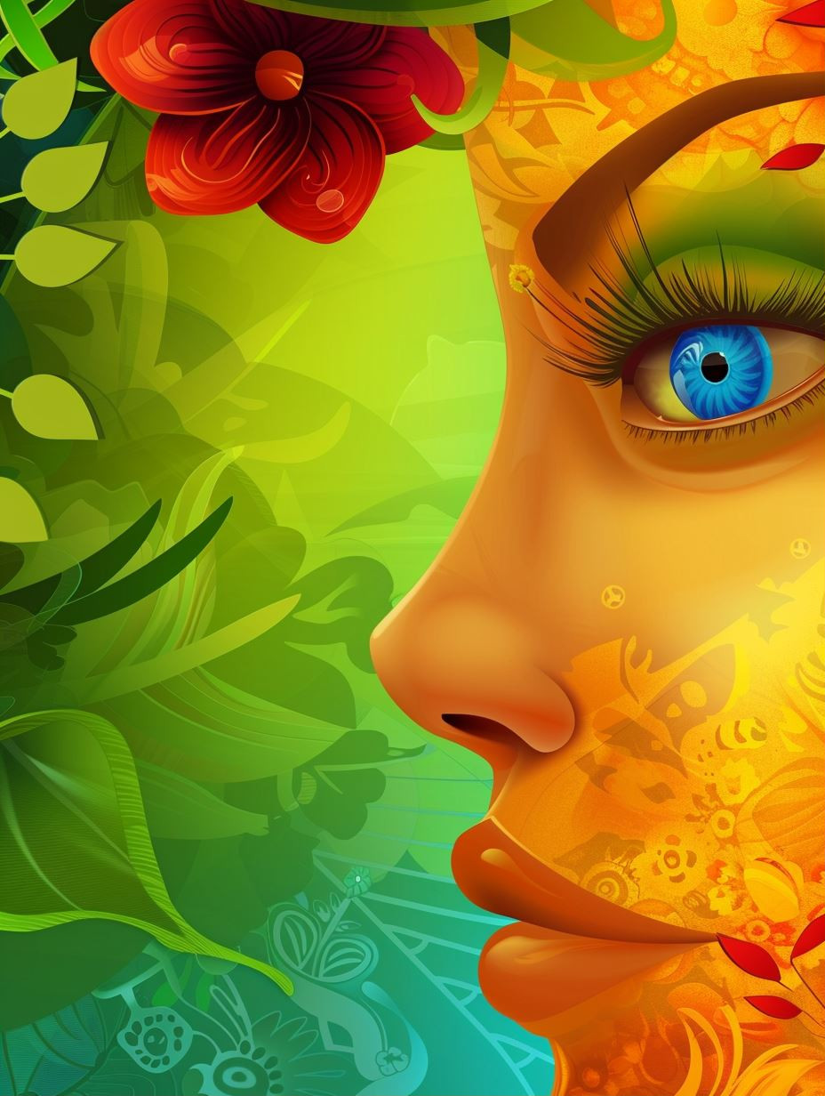 Vibrant Nature Spirit Portraits - Image 1