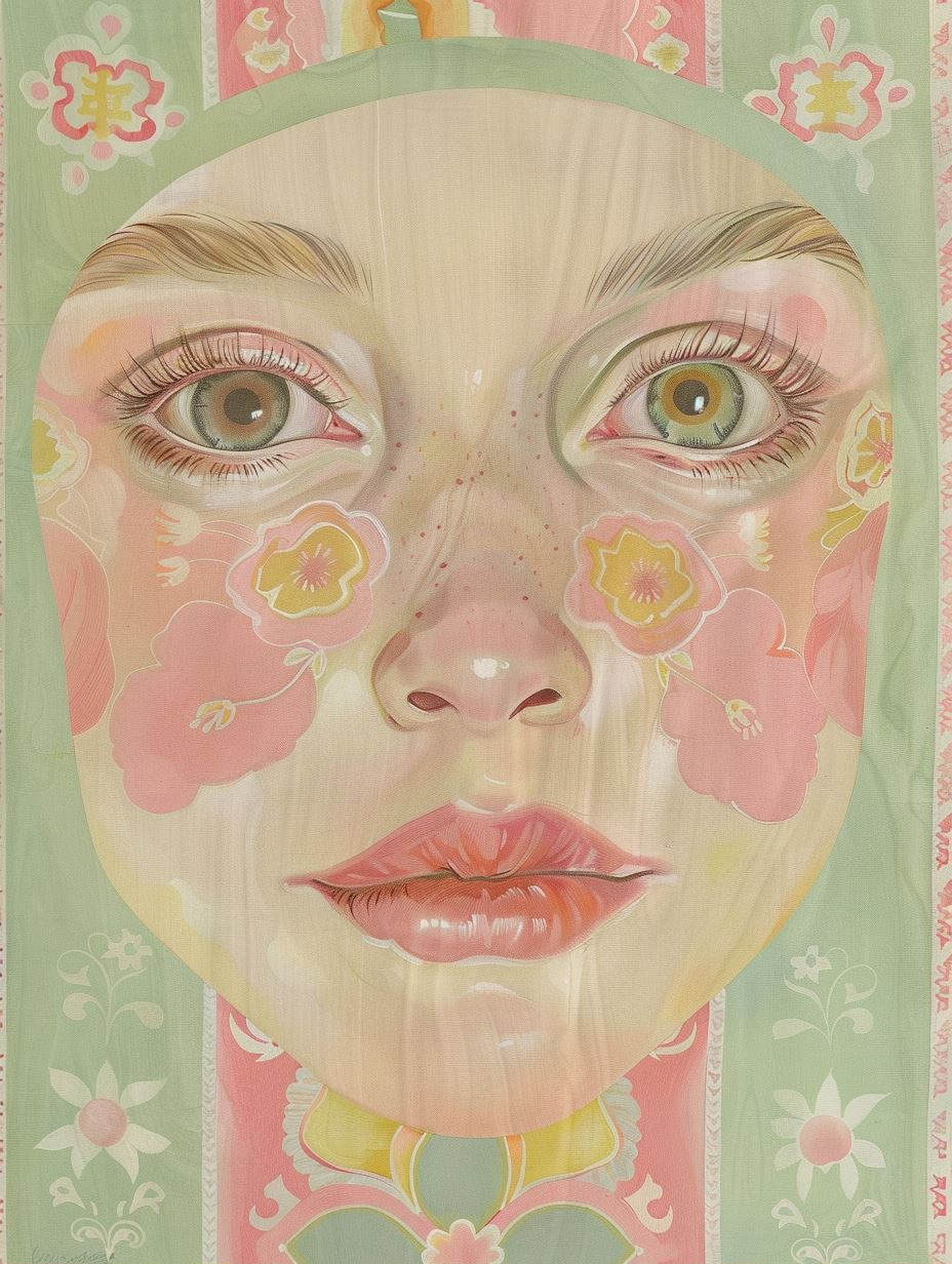Ethereal Pastel Floral Portraits - Image 1
