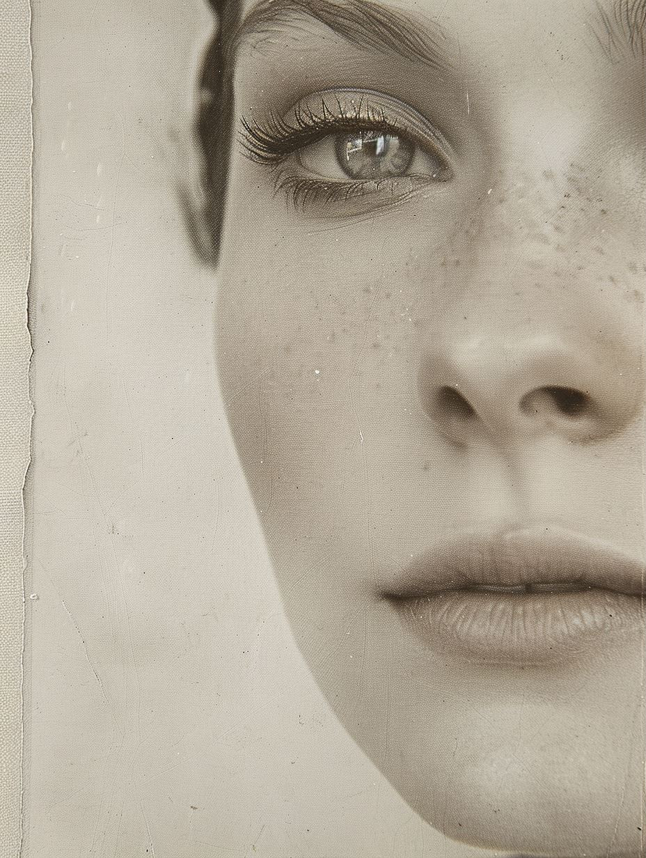 Ethereal Gaze: A Study in Monochrome - Image 3