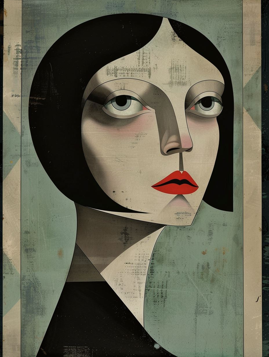 Abstract Geometric Female Portraits - Image 4