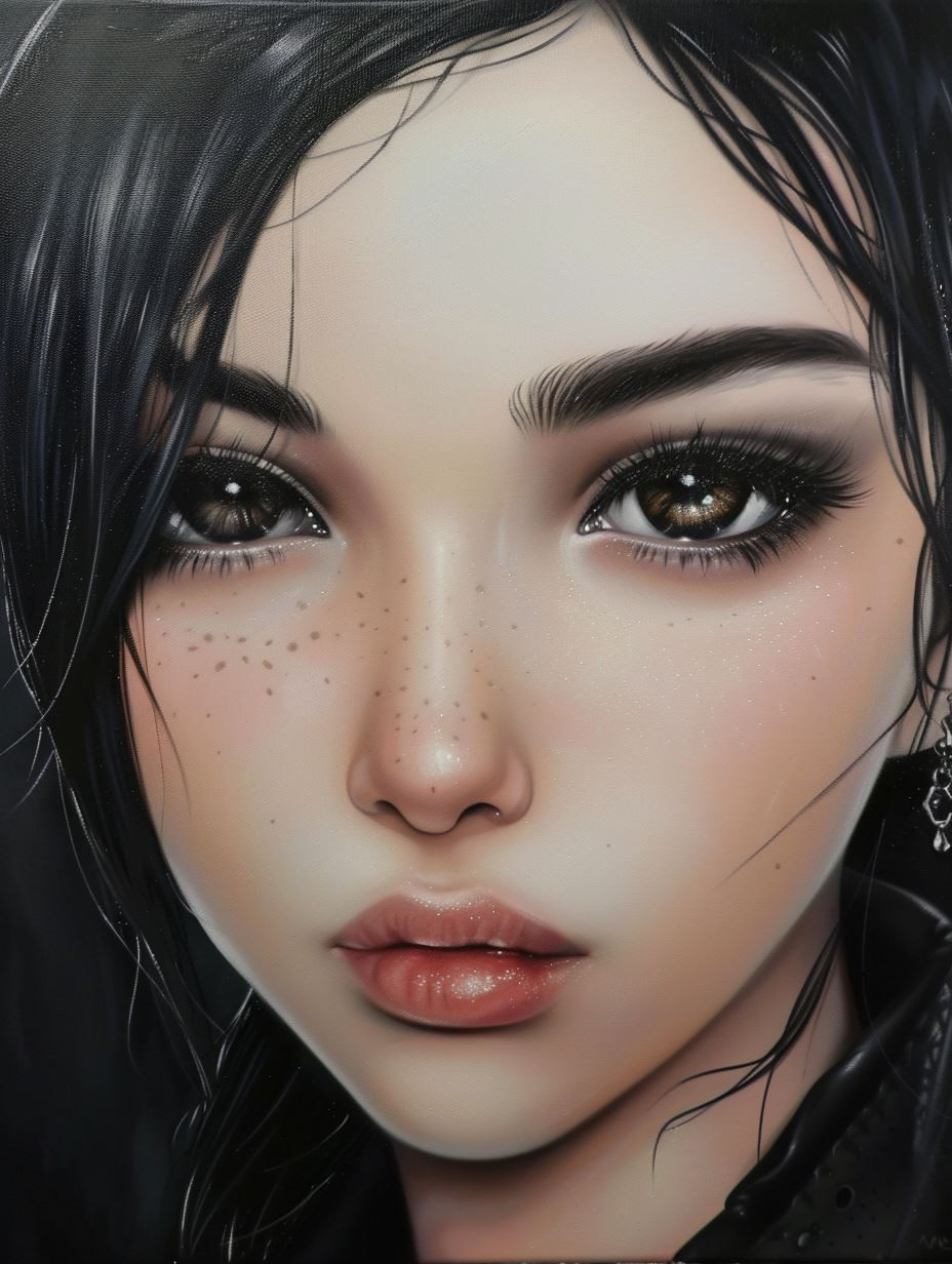 Ethereal Noir Portrait - Image 1