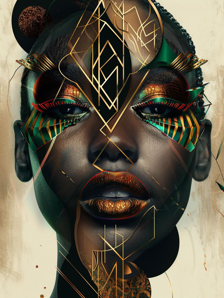 Ethereal Gilded African Portraits - Image 3