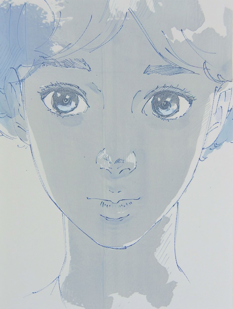 Ethereal Gazes in Blue - Image 3