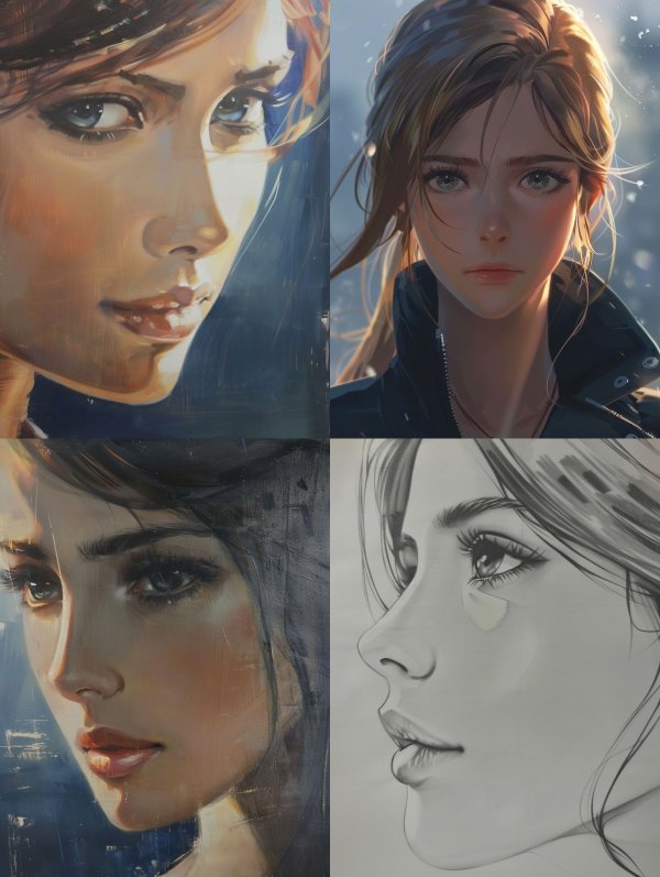 Digital Portraits of Ethereal Feminine Beauty