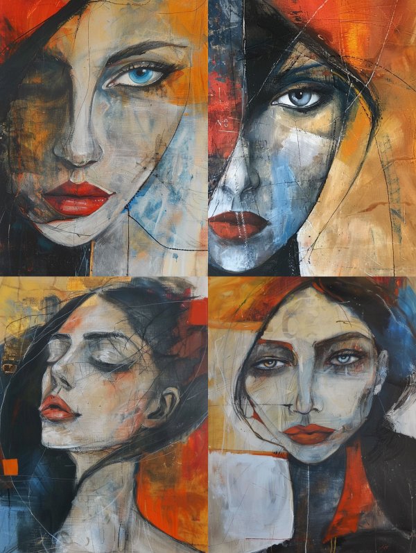 Abstract Gaze in Vivid Contrast