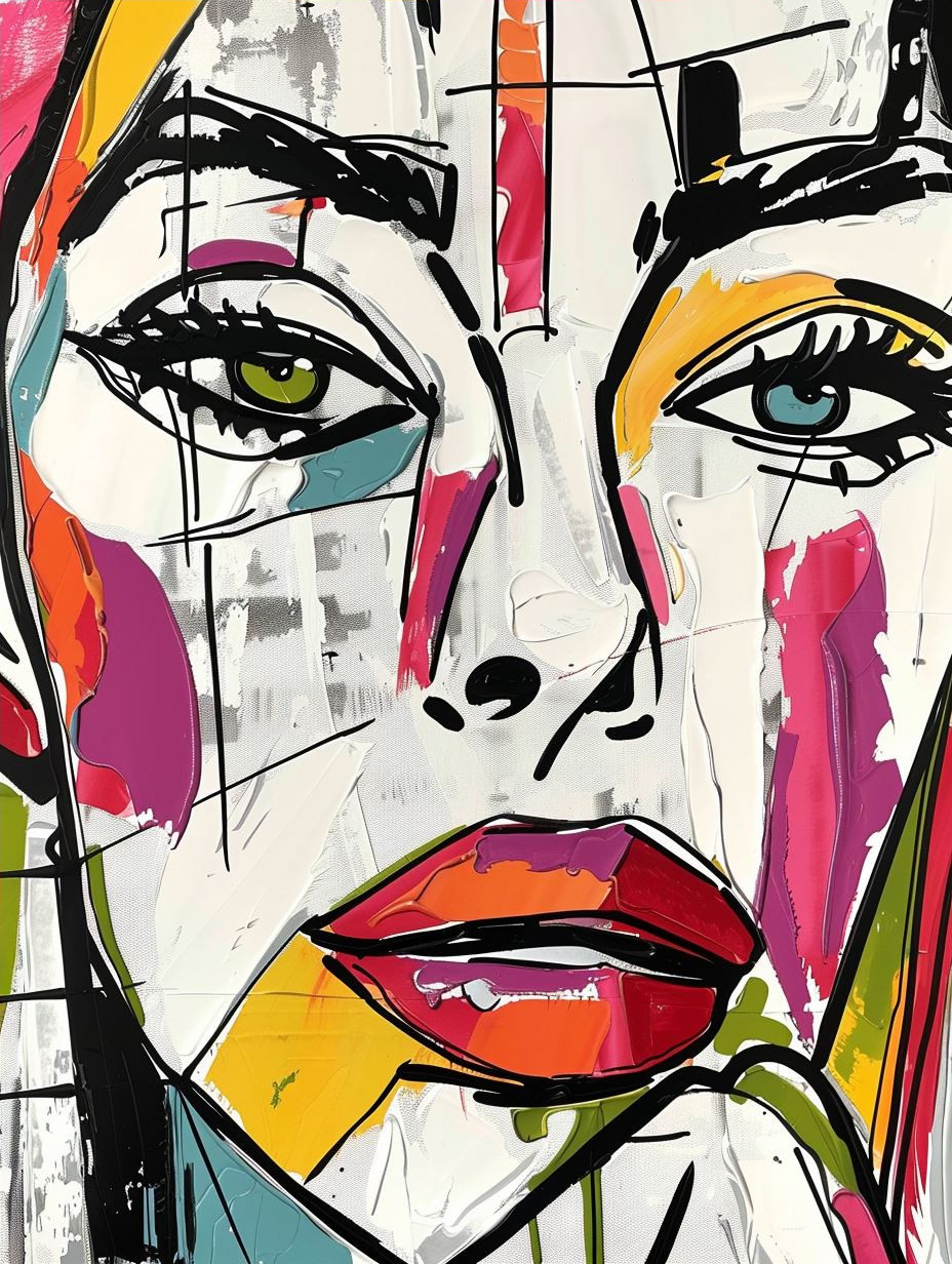 Abstract Palette Knife Portrait - Image 4